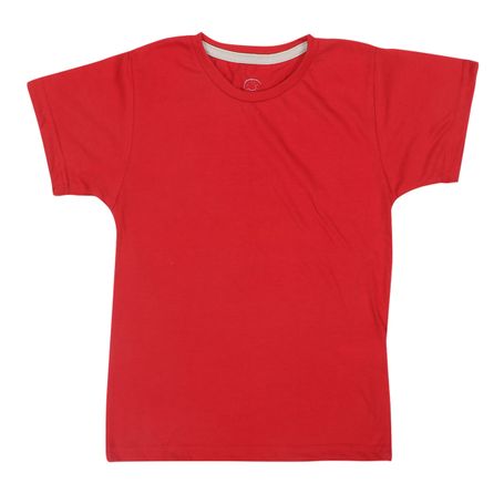 Camiseta Básica Niño Summer Cuello Redondo Rojo - Varias Tallas