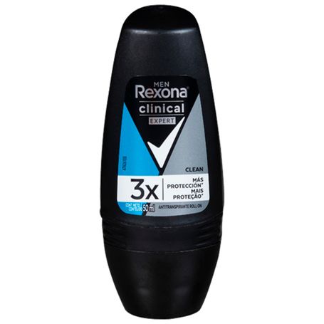 Desodorante Rexona Roll On Men Clinical Expert Clean 50ml - 924833