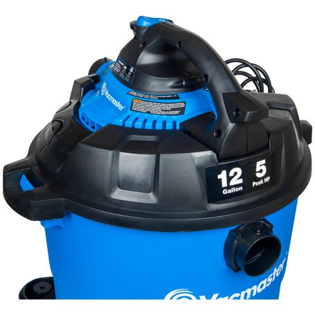 Vacmaster, VBV1210, Aspiradora de taller húmedo / seco de 12 galones y 5 HP  con soplador desmontable - Permanbril