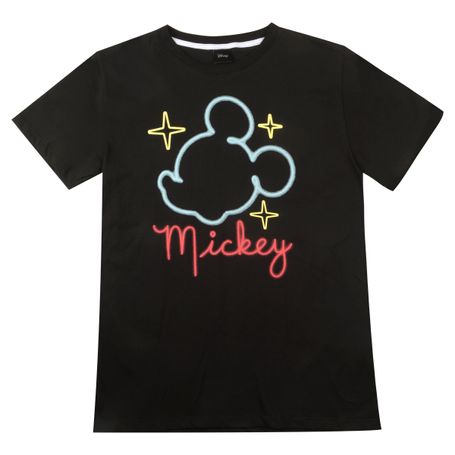 Camiseta Hombre Negro Mickey Mouse de - Varias Tallas - 970565