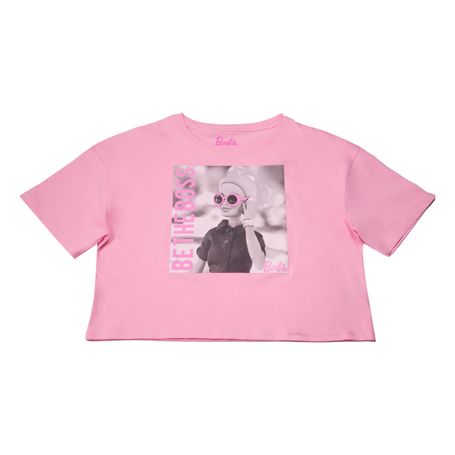 Camiseta de Barbie rosada manga corta para mujer - MoviesShop